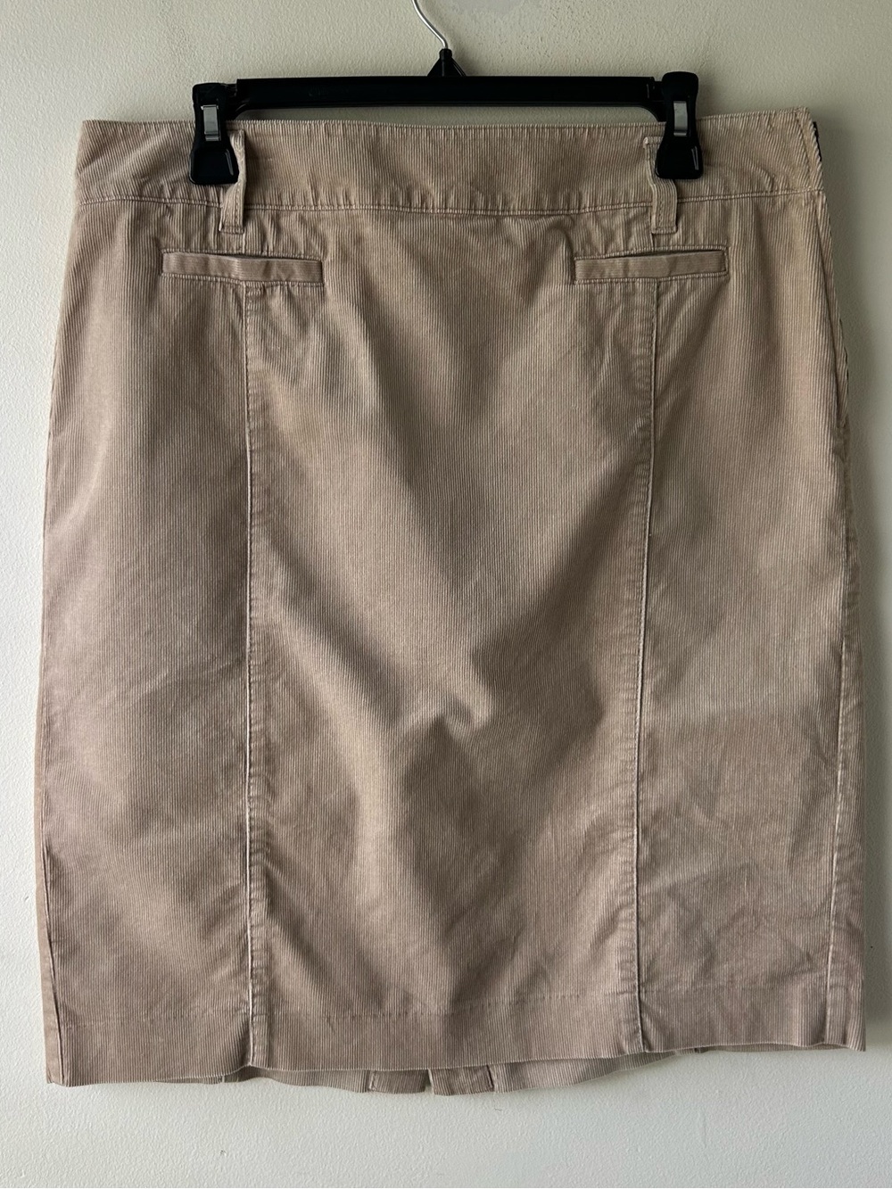 5 FOR $25 | Ann Taylor Factory Modest Midi Pencil Corduroy Skirt Tan Cream 10